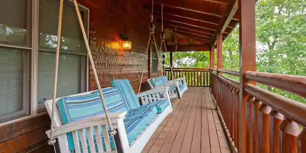 Image 2: wrap around deck swing area