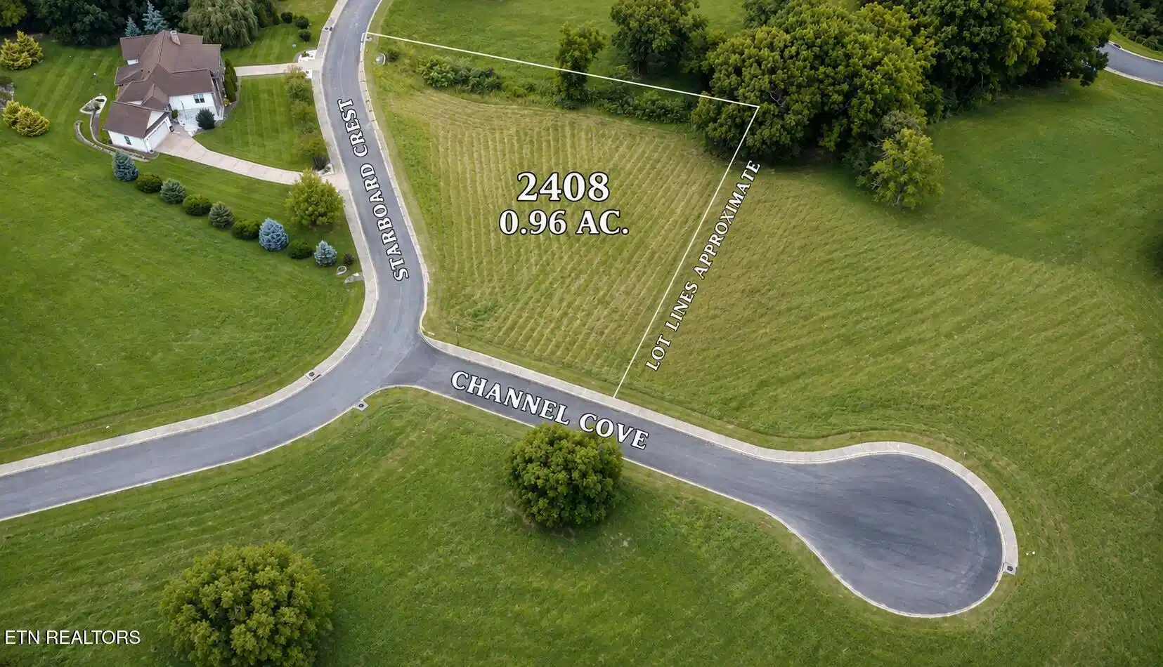 Image 1: Aerial of Lot with lines