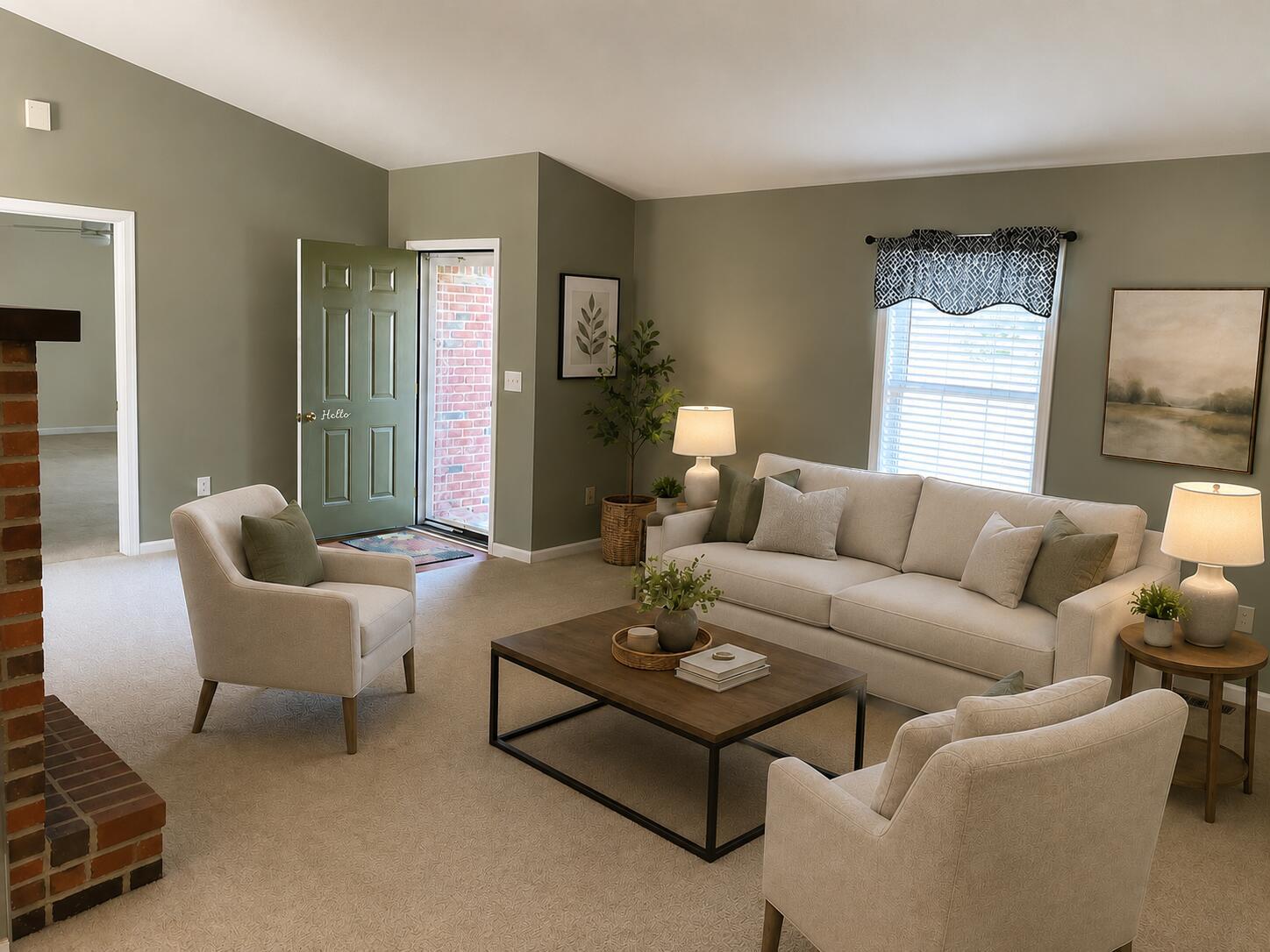 Image 1: AI Virtual Staging - Living Room