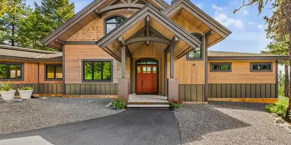 Image 3: Front Entrance, Designed by Luke Vannoy and built by Aspen Pulliam of Mountain Element Construction, this is a masterpiece.