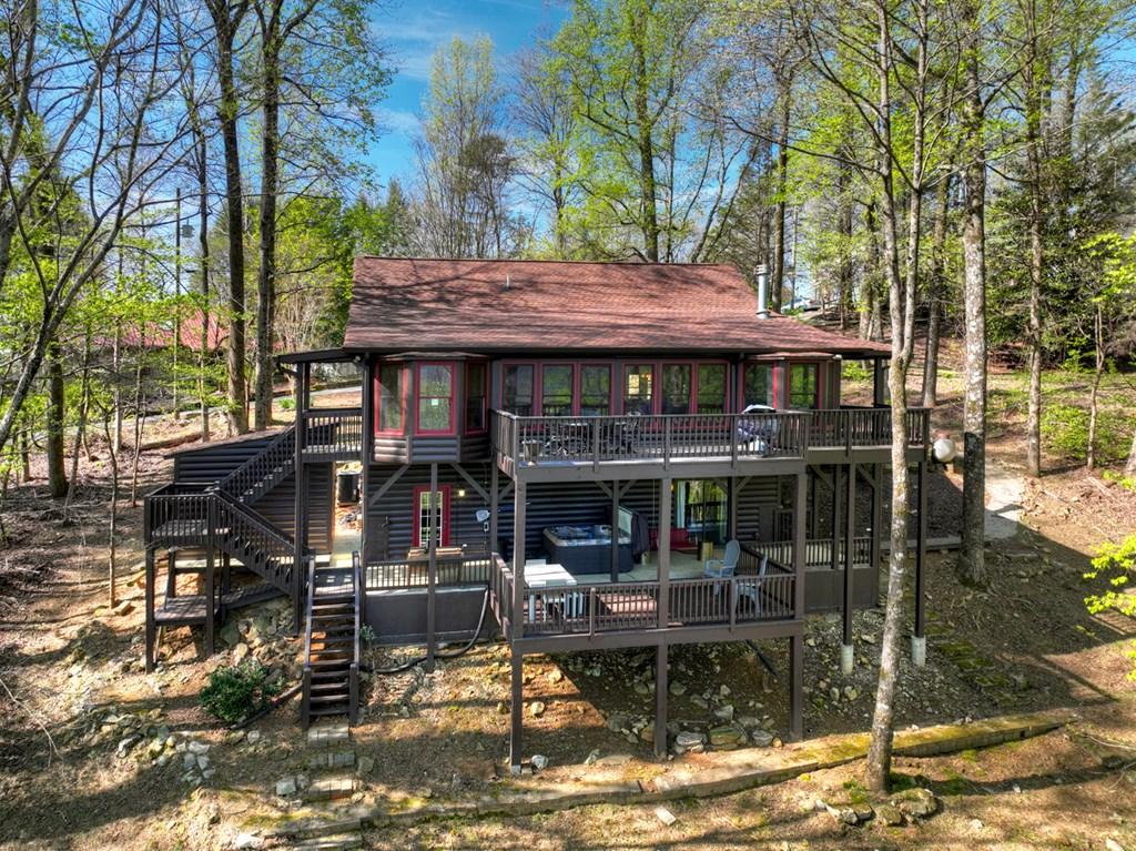 Image 4: Back Exterior with multiple decks