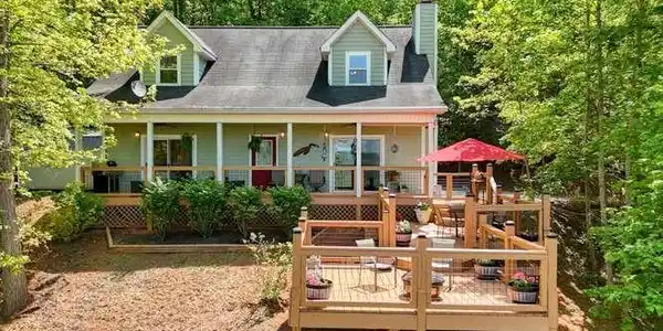 Image 2: House & Deck from View Side