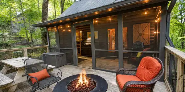 Image 4: New open deck space with firepit