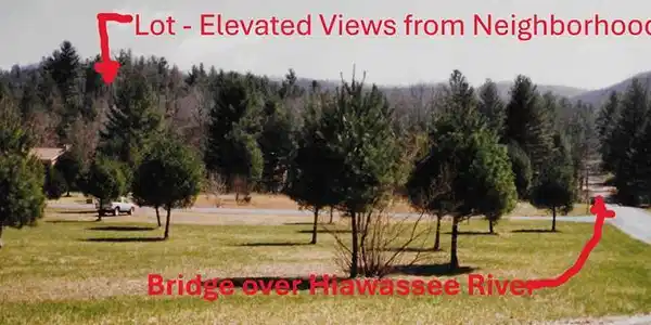 Image 2: Neighborhood Road to Lot, Elevated views from the neighborhood
(Original photo provided by the owner)