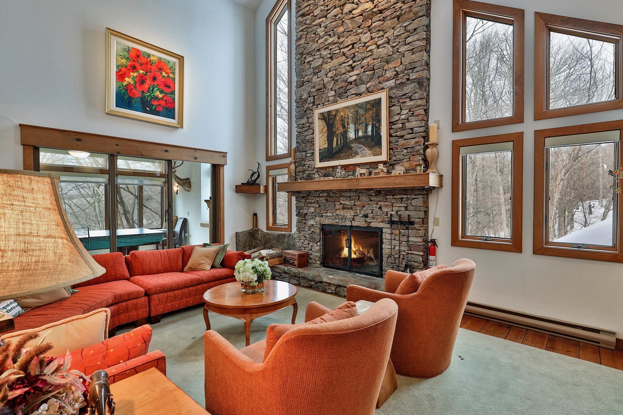 Image 2: Striking stone fireplace Image 2: Striking stone fireplace