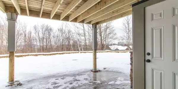 Image 3: Area outside ski in and out for hot tub