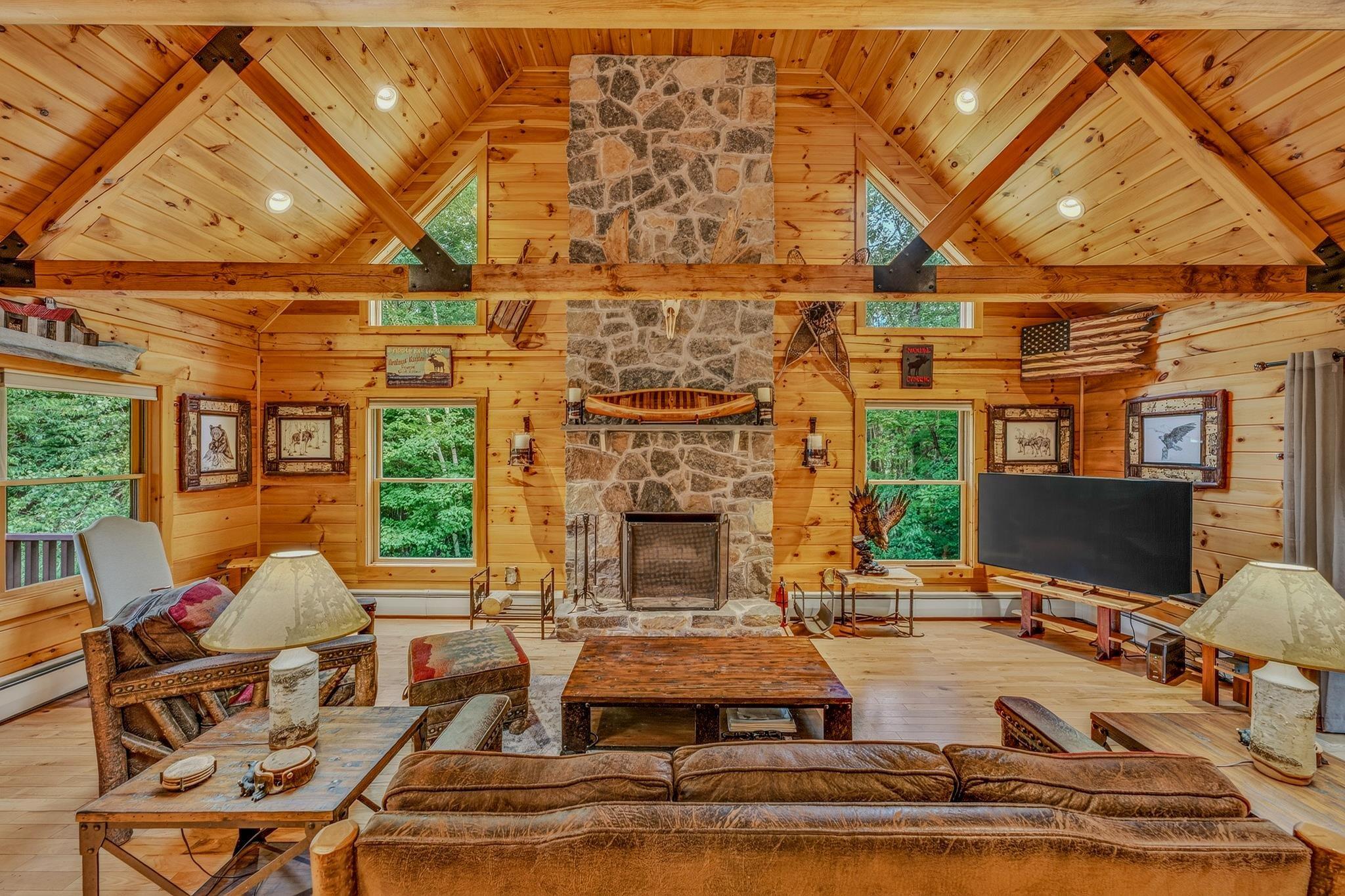 Image 3: Floor To Ceiling Wood Fireplace