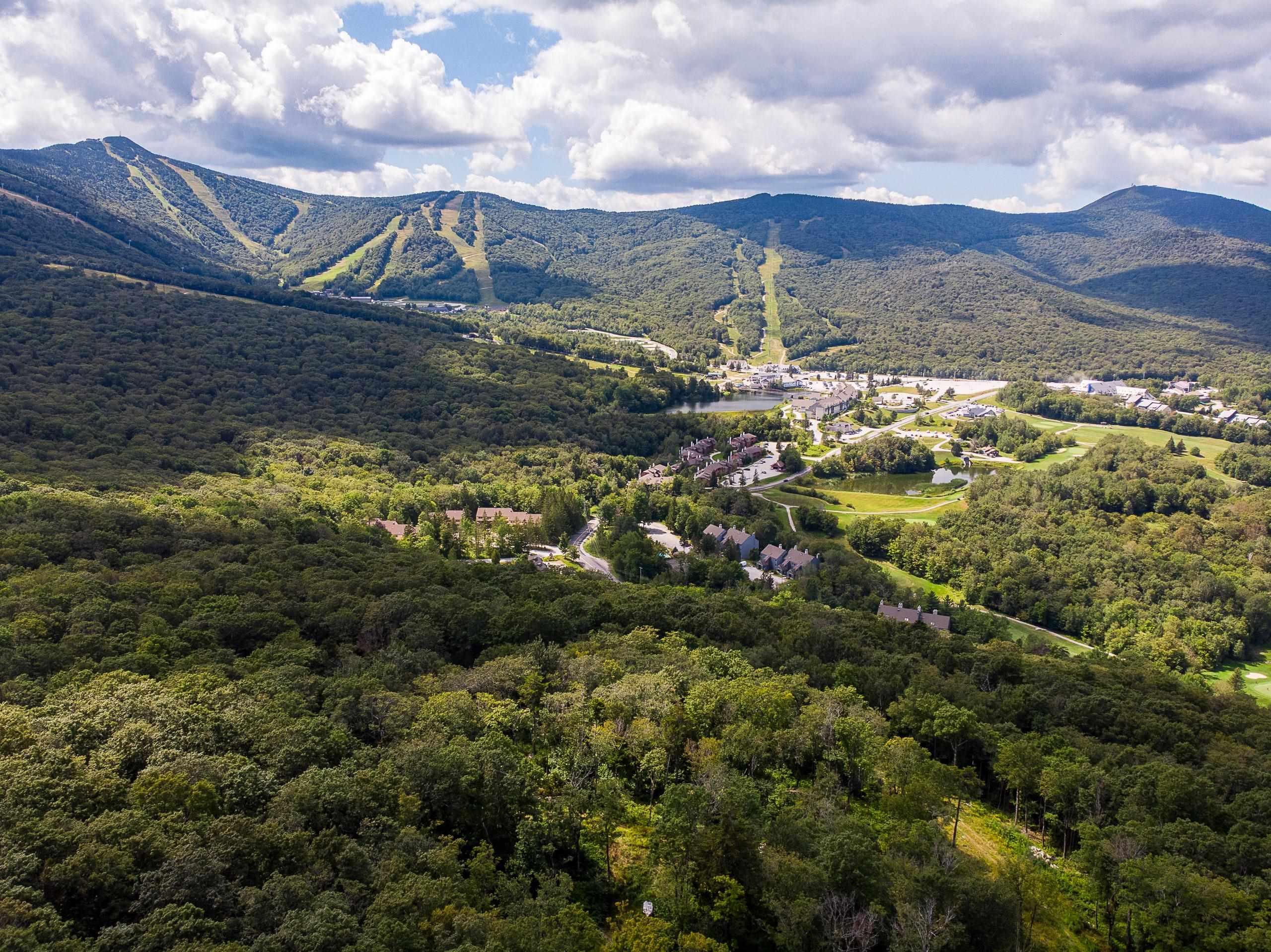 Image 1: Drone shot above lot