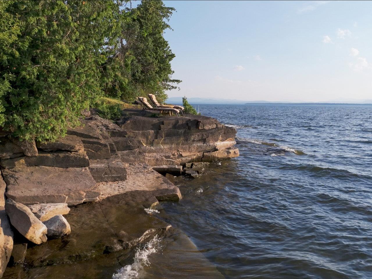 Image 1: Natural Steps Along Lakeshore