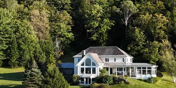 Image 4: The wooded hillside behind the house