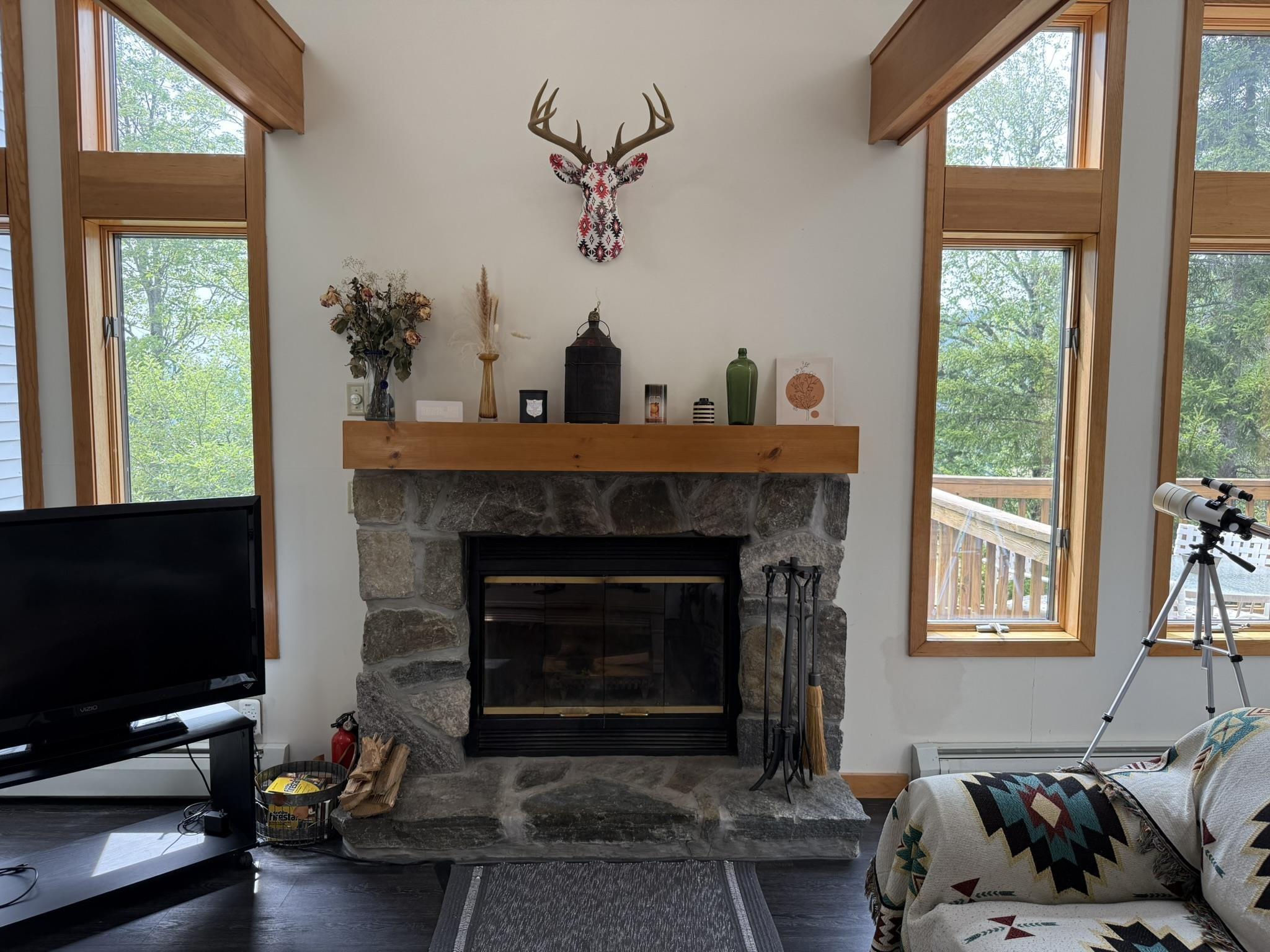 Image 1: Wood Burning Fireplace