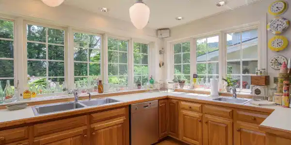 Image 4: Cherry cabinetry