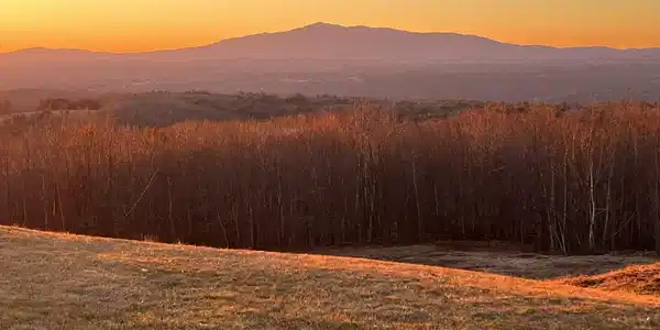 Image 2: Sun's last glow on the mountain view Image 2: Sun's last glow on the mountain view