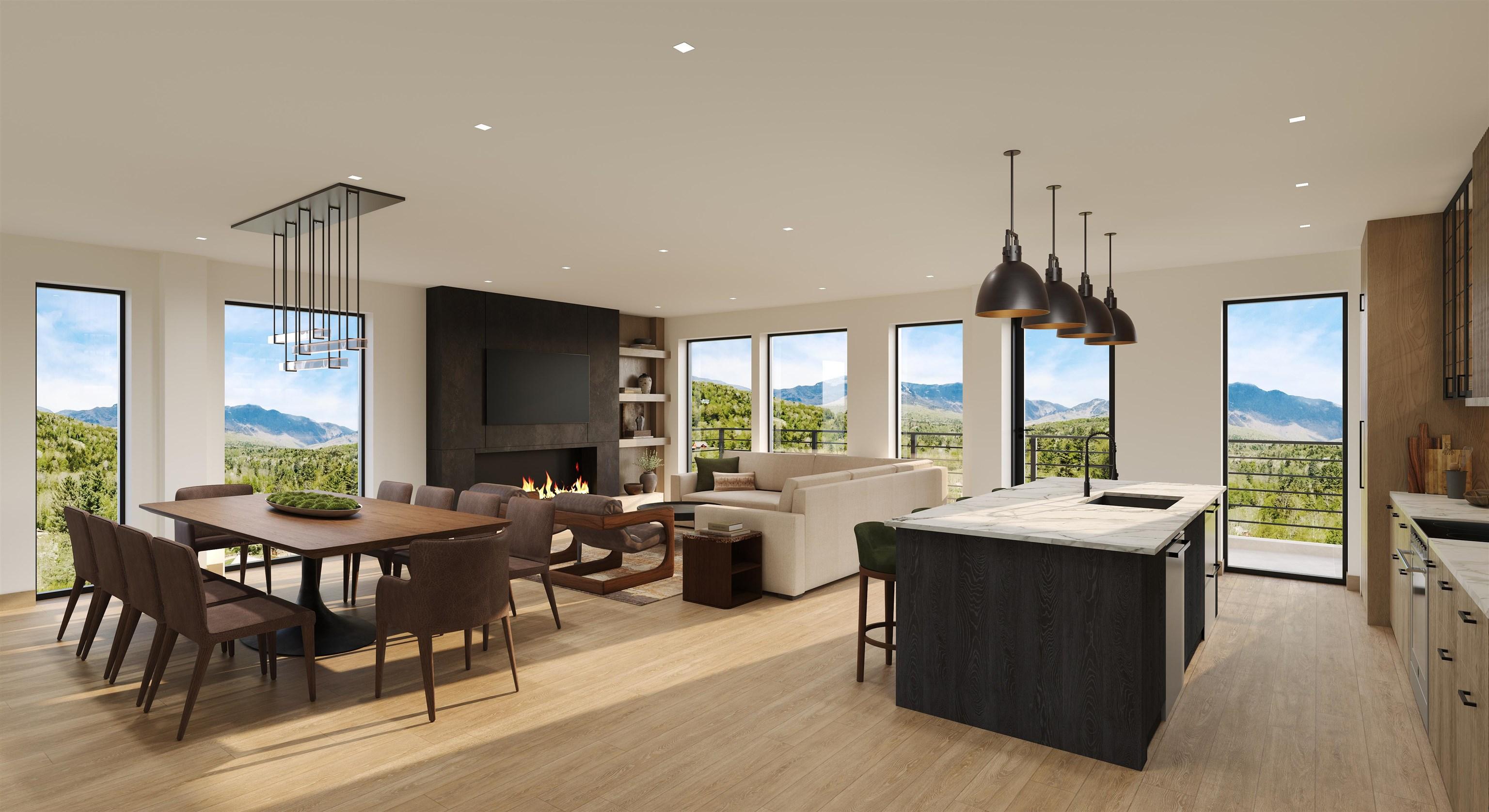 Image 4: Unit Main Living Area - Rendering only