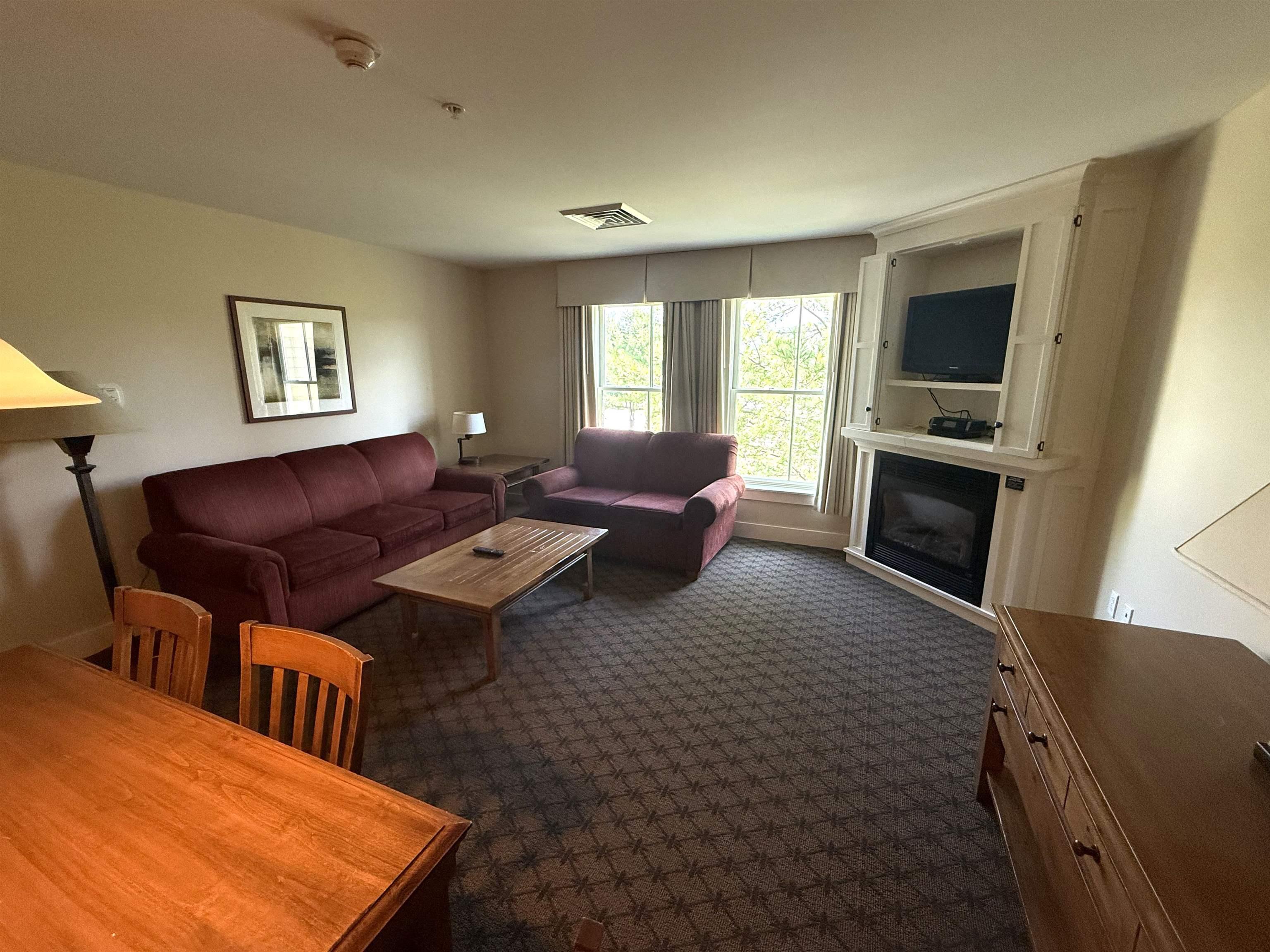 Image 4: Queen sleeper in living room with gas fireplace