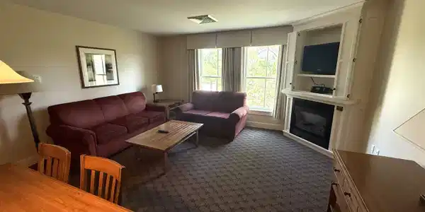 Image 4: Queen sleeper in living room with gas fireplace