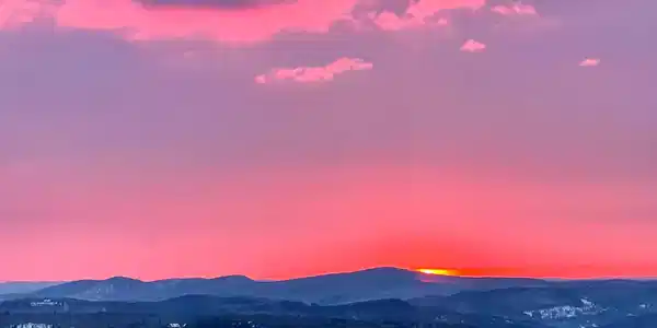 Image 3: Winter sunrise from deck
