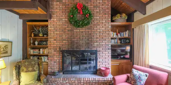 Image 4: Wood burning fireplace
