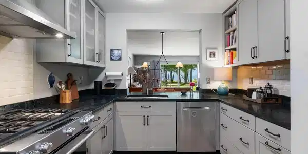 Image 4: View to Lake from Kitchen