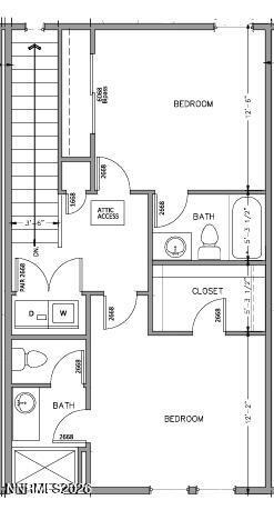 Image 4: Triplex Second Floor Plan Unit B