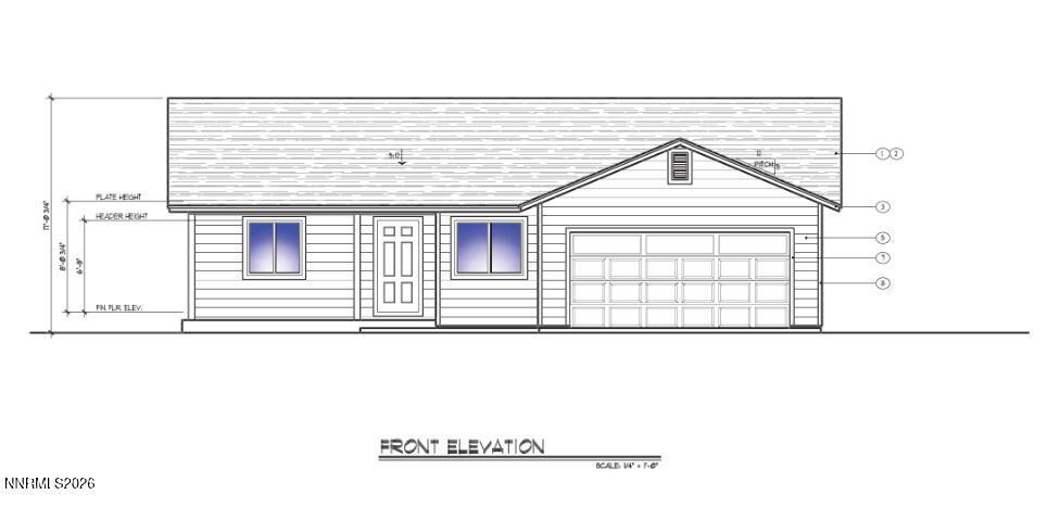 Image 2: 1392 2 Car Right Front Elevation