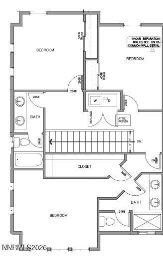 Image 3: Triplex Second Floor Plan Unit A