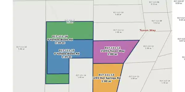 Image 3: Colored Map showing All Four Properties