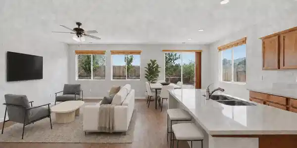 Image 3: Virtually Staged Great Room to Show Func