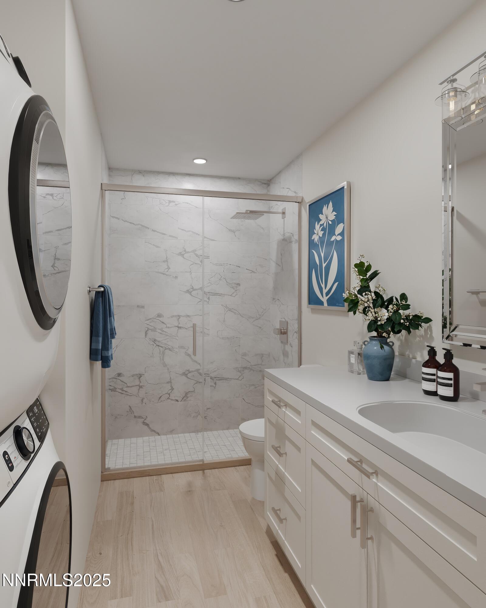 Image 4: Bathroom + Stackable Washer & Dryer