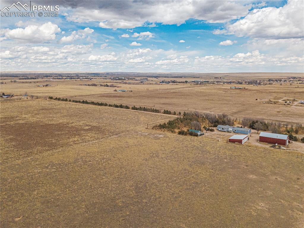 Image 1: Aerial view of sparsely populated area