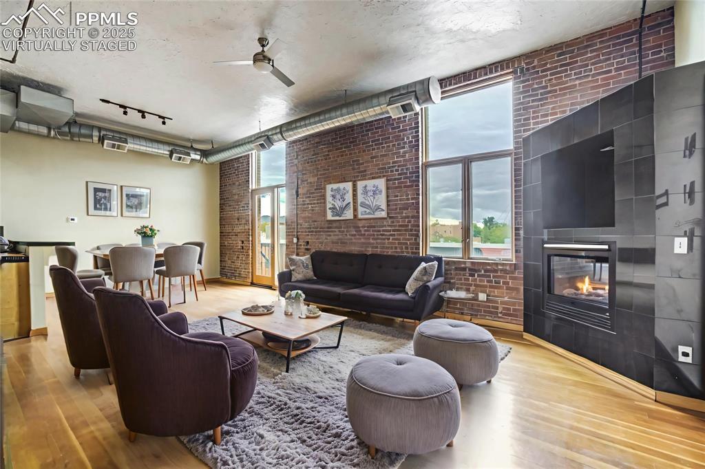 Image 2: Virtually staged living room.