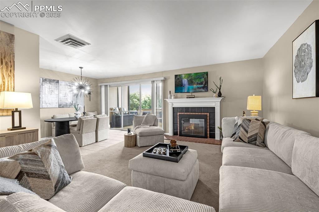 Image 2: Spacious living room and dining room with walkout to huge balcony!