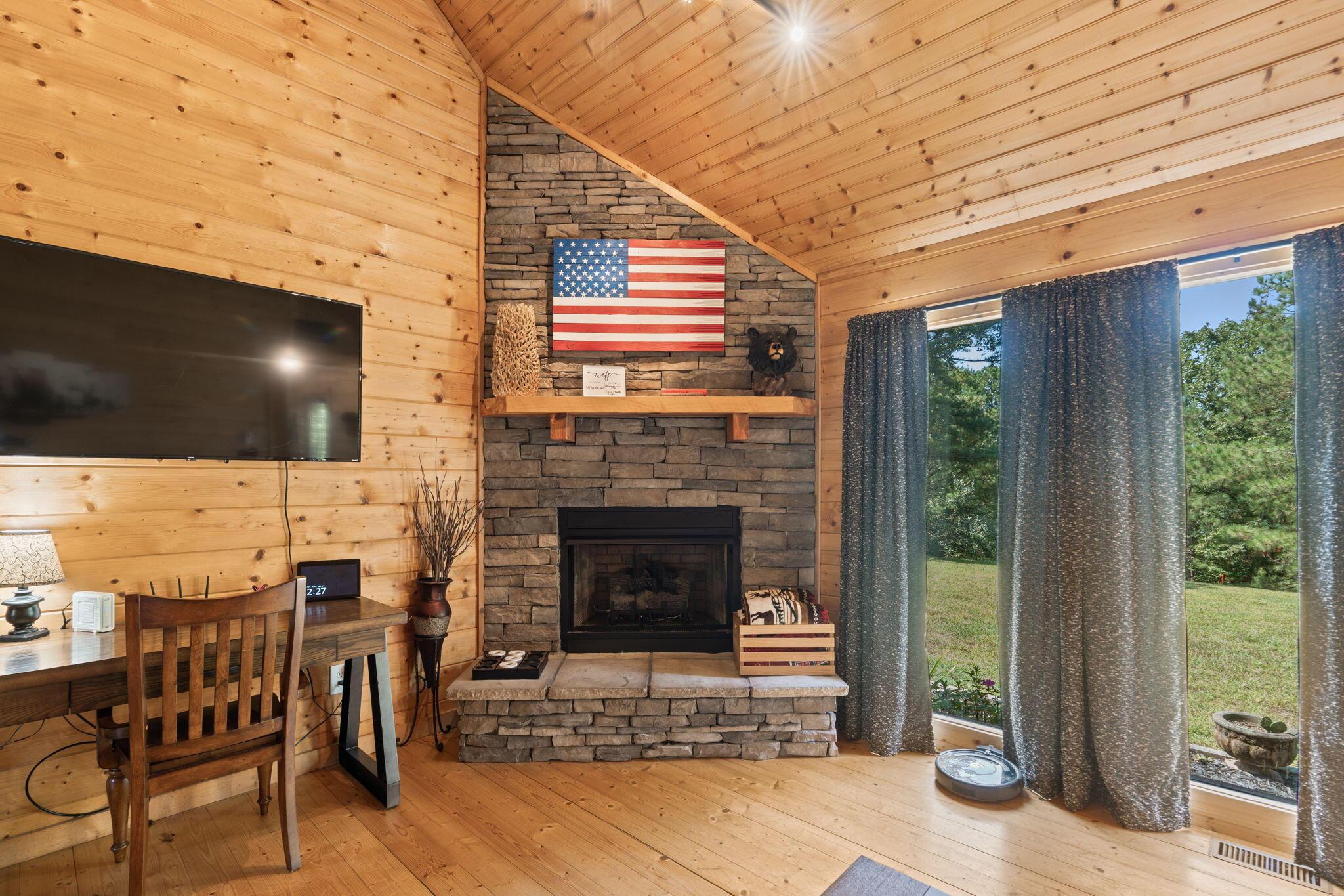 Image 3: Stone Fireplace