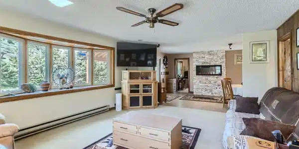 Image 4: Living Room with Electric Fireplace