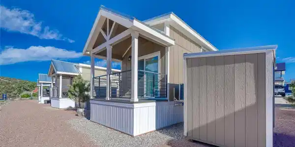 Image 3: Back Porch and Storage Shed
