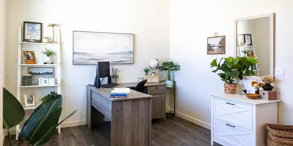 Image 3: Bright, spacious office off the front entry perfect for a private home workspace. Image 3: Bright, spacious office off the front entry perfect for a private home workspace.