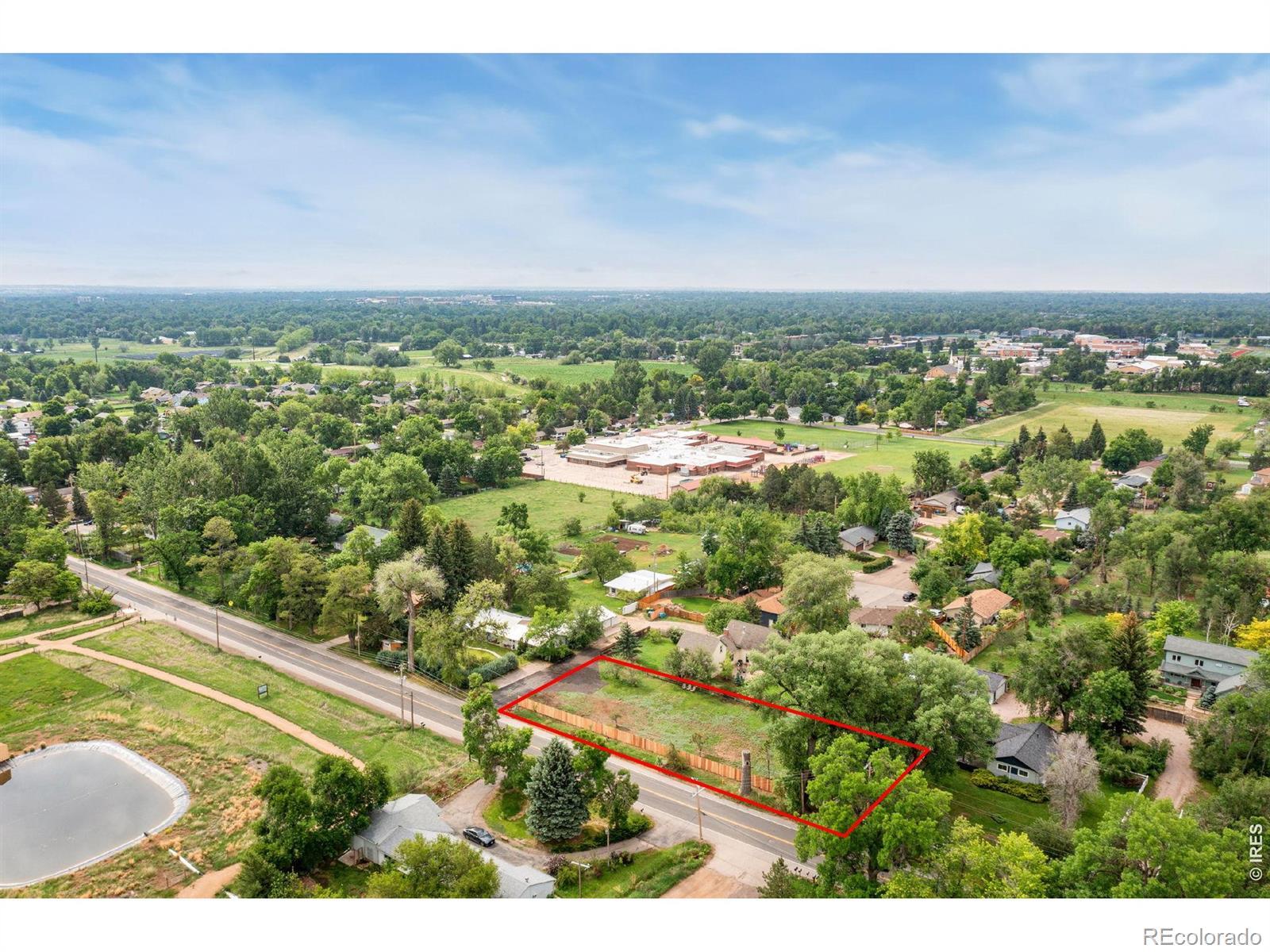 Image 3: .58 of an acre to build on, highlighted in red Image 3: .58 of an acre to build on, highlighted in red