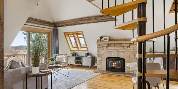 Image 4: Beautiful on the inside + a space-saving spiral staircase. Image 4: Beautiful on the inside + a space-saving spiral staircase.