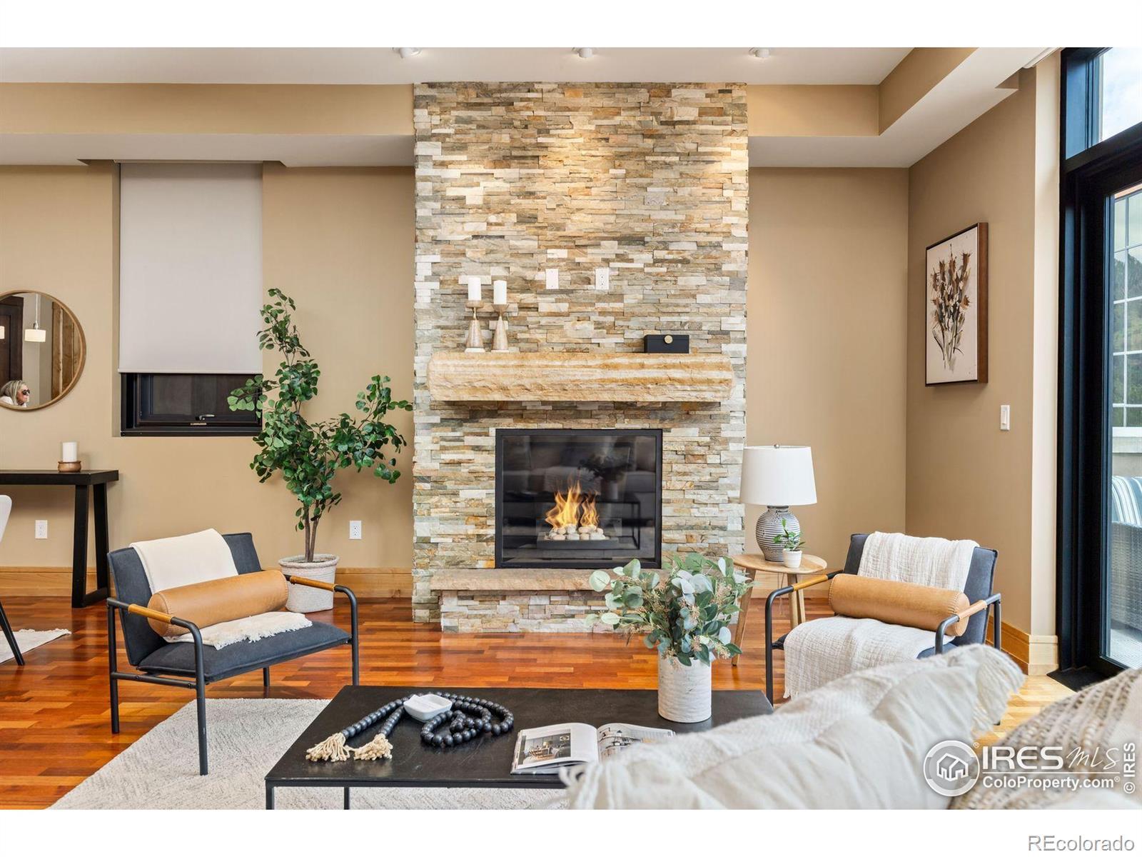 Image 2: Modern Fireplace with Stonework Surround