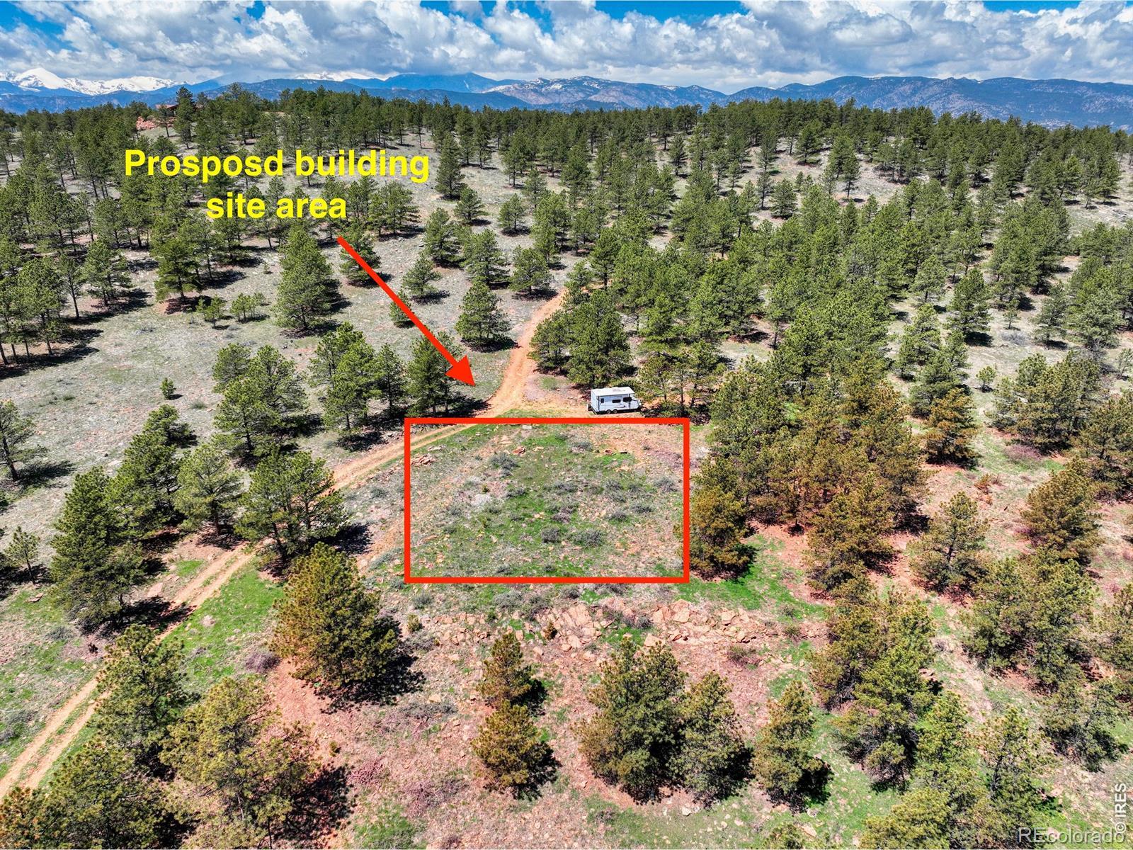 Image 3: Aerial view facing West, with proposed building site area. Image 3: Aerial view facing West, with proposed building site area.