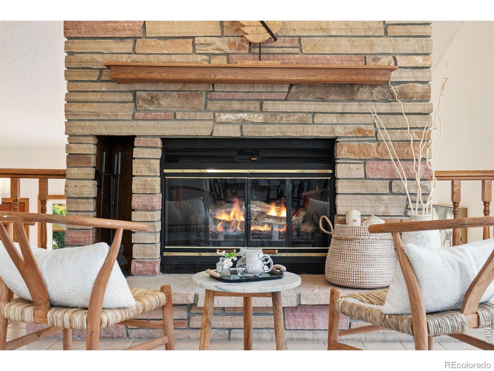 Image 3: Gorgeous woodburning fireplace centrally located in the home. Image 3: Gorgeous woodburning fireplace centrally located in the home.