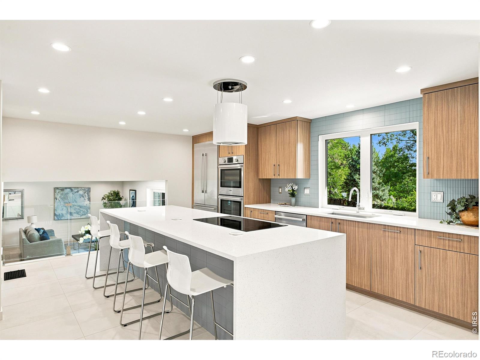 Image 3: Large Quartz Island with Bosch Induction Cooktop and Klarstein Vent Image 3: Large Quartz Island with Bosch Induction Cooktop and Klarstein Vent