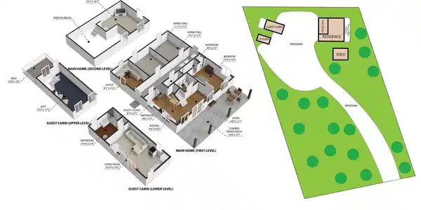 Image 4: 3D floorpands and site plan of both lots Image 4: 3D floorpands and site plan of both lots