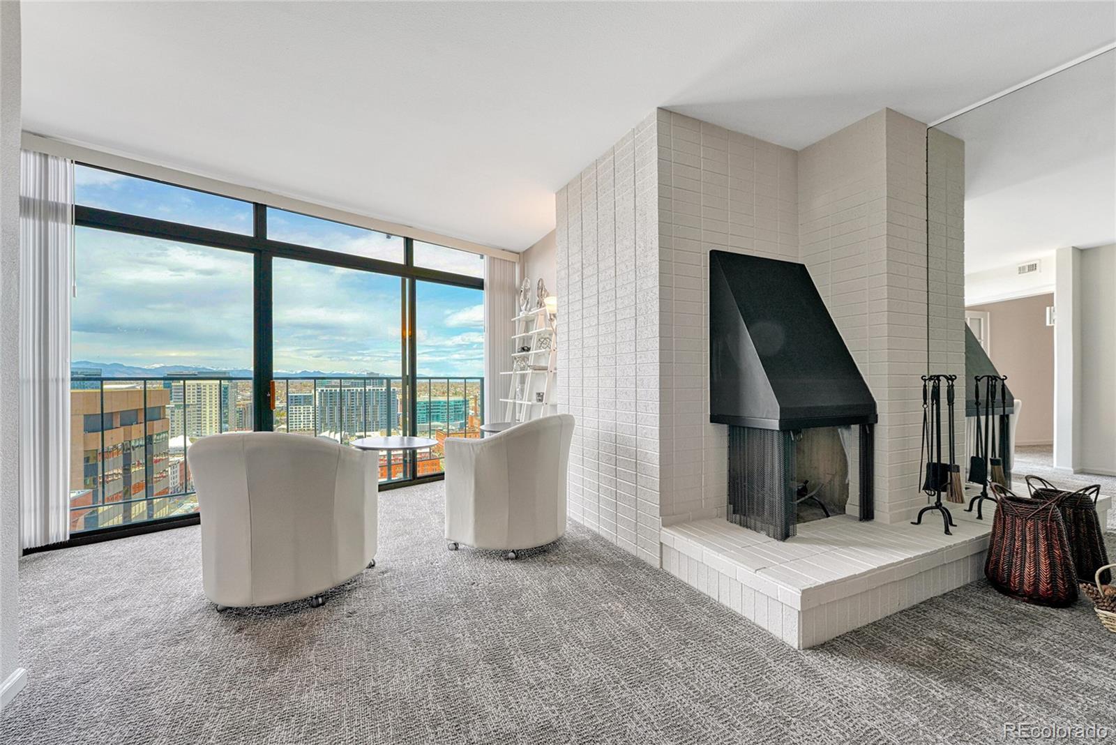 Image 2: Enjoy a warm fire and look out over the city!