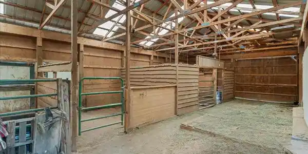 Image 4: 4-Stall Barn with Hay Storage, Electrical and access to connected future corral area.