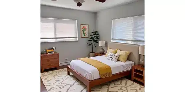 Image 3: virtual staging bedroom, large bedroom with wall of closets Image 3: virtual staging bedroom, large bedroom with wall of closets