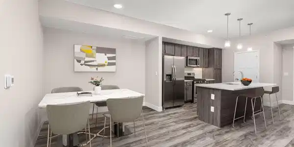 Image 4: Model kitchen. 310 # 201 has the lighter cabinets. Image 4: Model kitchen. 310 # 201 has the lighter cabinets.