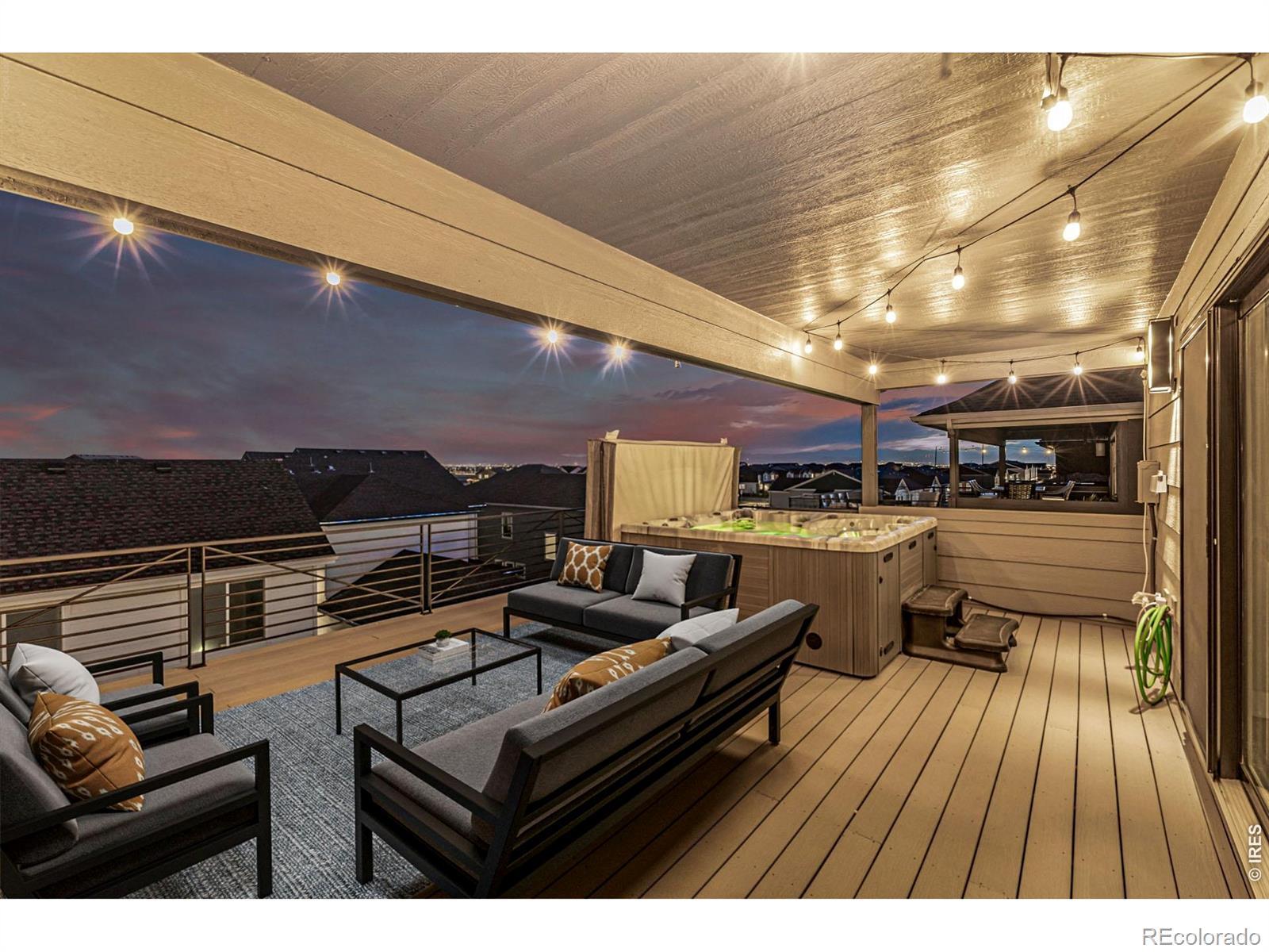 Image 4: Roof top deck. Virtually staged. Hot tub stays with the house Image 4: Roof top deck. Virtually staged. Hot tub stays with the house