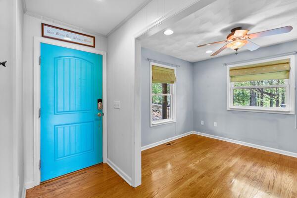 Image 3: Front door with living room view