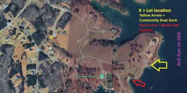 Image 2: Aerial with lot location and community a